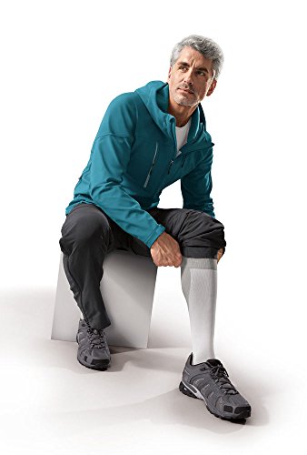 Jobst - 7528903 Čarape za kompresiju sporta, 15-20 mmHg, visoka koljena, X-velika, bijela / siva