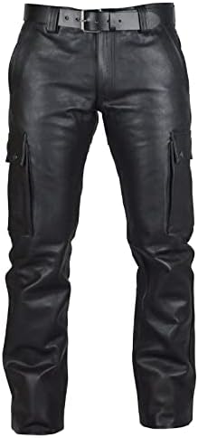 Muške kožne hlače od umjetnih ležera za ležerne prilike PU Biker pantalone Steampunk Hip Hop Disco