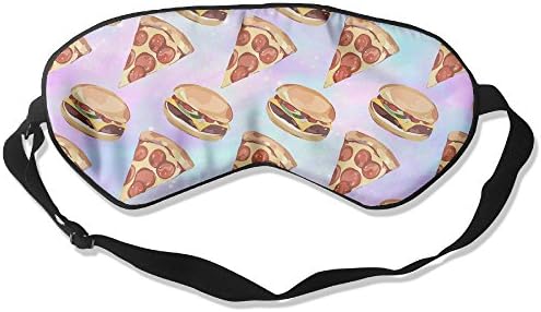 Yogasaga Sleeping Maska za oči Pizza Burger uzorak Prirodna svilena maska ​​za oči sa podesivim remenom