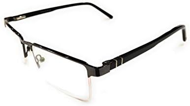 Naočale za čitanje načina života Bifocal +2,00 Metalna polovina naplatka 51 mm Black Unisex_Alacfrpr5164