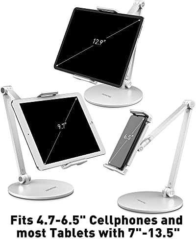 ABOVETEK Podesivi držač tableta kompatibilan sa 4,7 - 13,5 Mobile iPhone, iPad, Samsung Tab, Nintendo,