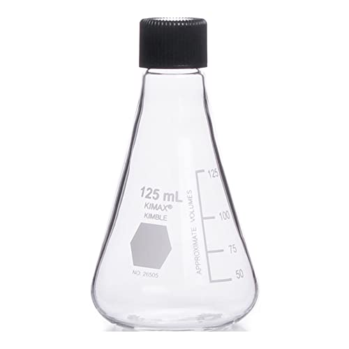 Kimble Glass Erlenmeyer Flaske za vijak sa vagama kapaciteta, kapaciteta 250ml