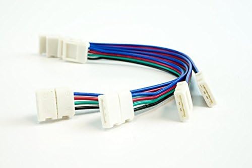 10mm produžetak konektora LED trake bez lemljenja, višebojna RGB-6 inčna traka za skidanje bilo kojeg ugla