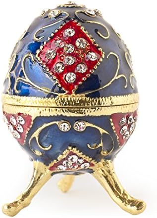 Apropos ručno oslikano mini jaje sa bogatim emajlom i pjenušavim kutijom za nakit za rinestone