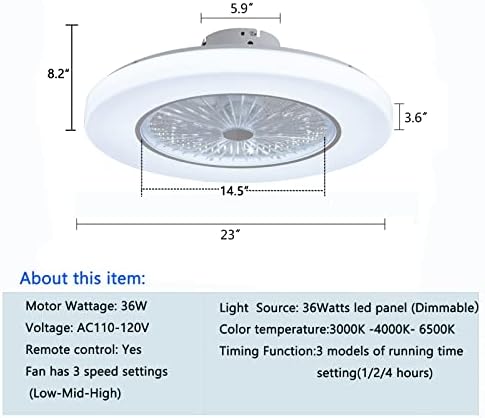 Moderan stropni ventilator sa svjetlom i daljinskim upravljačem dnevni boravak kuhinja stropna