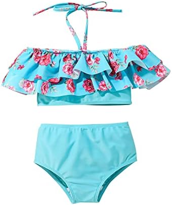 Baby Swimming Suit Kupaći Kostim Dijete Djevojke Ljetni Ruffles Print Strap Kupaći Kostim Toddler Baby Djevojke