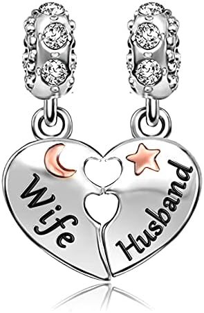 JMQJewelry supruga muž Ljubav Srce Birthstone žene perle čari za narukvice majka Valentine Božić nakit
