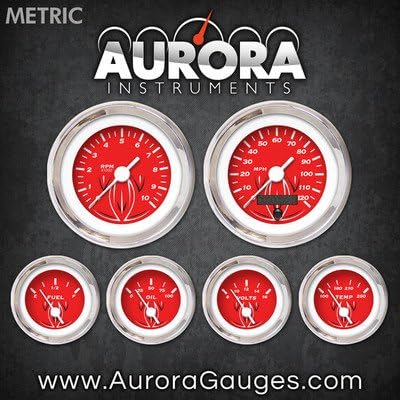 Aurora Instrumenti 4706 Crveni Metrički Set Od 6 Kalibra Sa Prugama