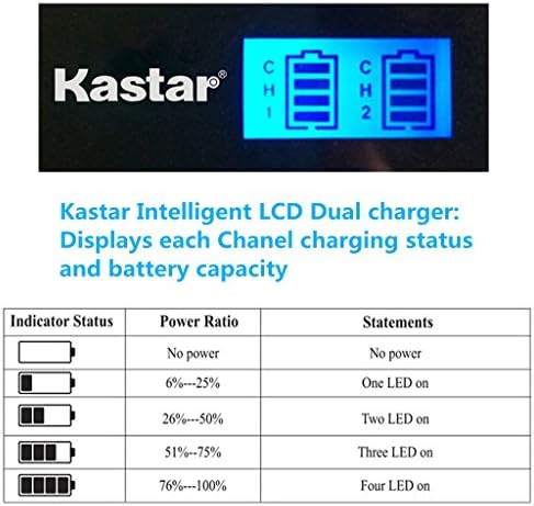 Kastar LCD Dual Slim punjač za nik en-el14a, en-el14, ENEL14A, ENEL14 EN14 & Nik Coolpix P7000 P7100 P7700
