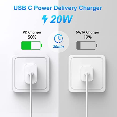 iPhone 14 13 12 11 Fast Charger, Apple MFi Certified USB C Power Wall Charger with 2pack 6FT USB C