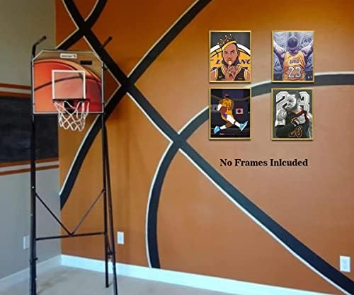 King Lebron James Wall Art Prints, Lakers košarkaška Sportska superzvijezda tema platneni Posteri, sportski inspirativni