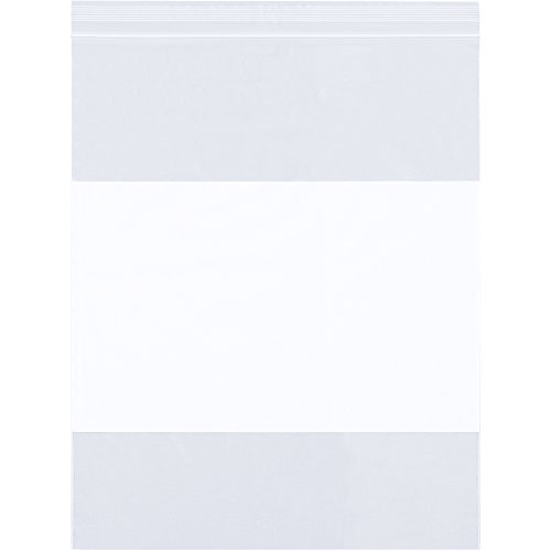 Bijele blok Reclosable 4 Mil Poli torbe, 6 x 12, jasno, 1000/Case