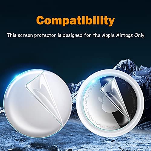 [ 2 + 2 Pakovanje ] Airtag Zaštita ekrana prednja i zadnja zaštitna filmska koža, 2 prednja