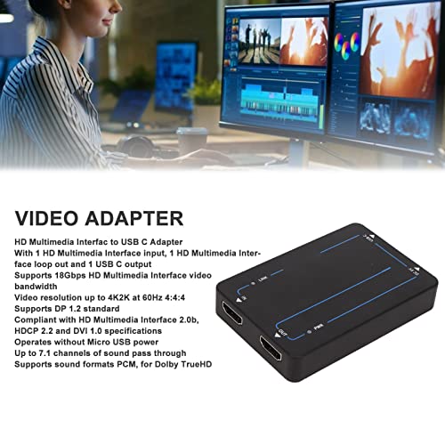 HDMI Audio Extractor Converter, HDC HUC2 HDMI do USB C Prilagođač adaptera Converter, HDMI Extractor