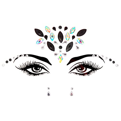 Unimore Žene sirena lica Gems Glitter, kristali naljepnice za lice, rivenski festival za lice