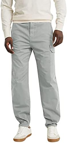 Teretne pantalone za muškarce Pamučne četiri sezone Moda jednostavna čvrsta boja elastične struke, Casual Hlaće