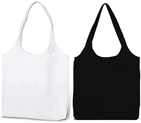 2 komada pamučne platnene torbe DIY zanati prazna obična Platnena torba za višekratnu upotrebu torbe za kupovinu