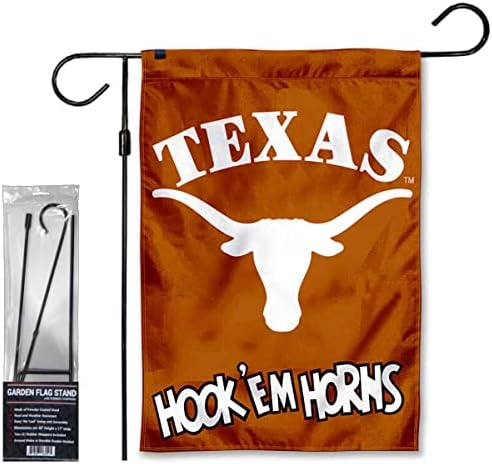 Texas Ut Longhorns Hookiem Horns Garden Zastava i držač zastava zastava