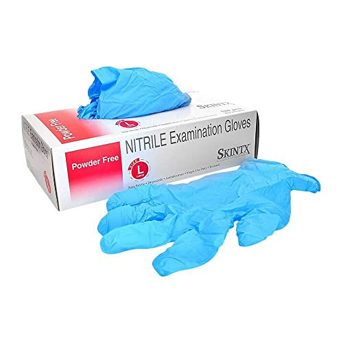 Eunicole plave nitrilne rukavice za ispitivanje bez praha, tekstura, 3,5 mil +/- 0,5, bez sterilnih, bez lateksa i bez Allera, plava, X-Large
