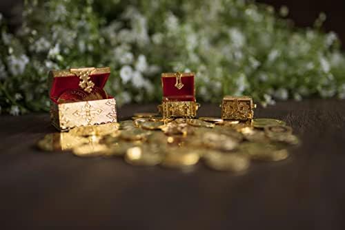 EHV Wedding Unity kovanice – Deluxe ručno rađeni vjenčani novčići s prekrasnom kutijom za izlaganje – tradicionalni Arras za vjenčanje-elegantna bračna dekorativna kutija sa setom novčića od 13 komada