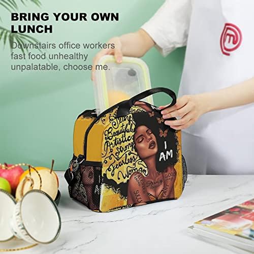 Dovoljno jake afričke torbe za ručak za djevojčice prijenosni vodootporni Tote Bento torba za