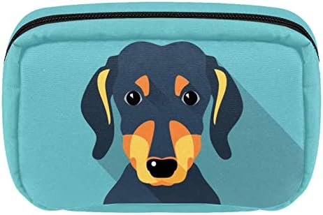Ujedinjena torba za šminku, kozmetička kozmetika za pse Jazavčar za kozmetiku Portable Tote Travel Traul Travel Case Organizator AccessOrie Case Alat za kofer za kozmetičke žene