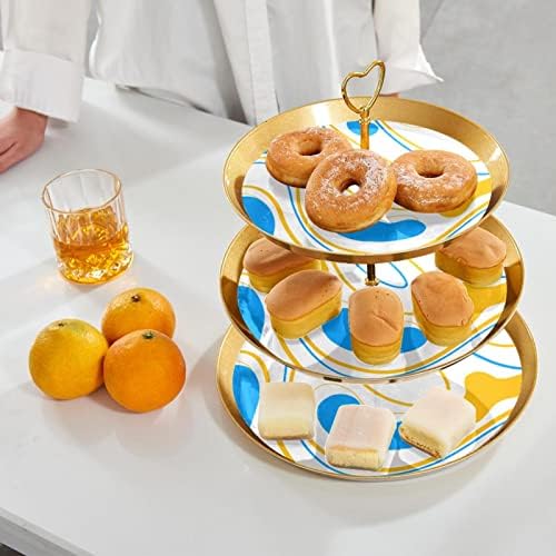 Jednostavan Syle 3-slojni stalak za kolačiće, poslužavnik za desertne torte, stalak za posluživanje peciva za vjenčanje, čajanku, rođendan