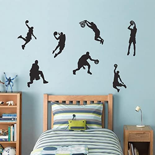 Juekui košarkaški zid naljepnica vinil umjetnička sportska igrača za dječake tinejdžeri spavaća