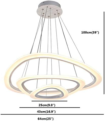 Ziplighting moderni LED luster privjesak sa trouglastim prstenom podesivi privjesak za stropno svjetlo