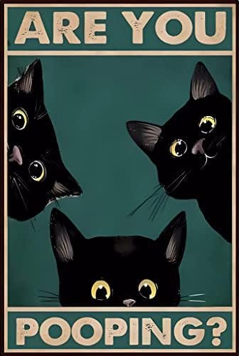 Vintage Limeni Znak-Kakite Li?- Crna mačka metalni Poster Cat Lover poklon Umjetnost smiješna