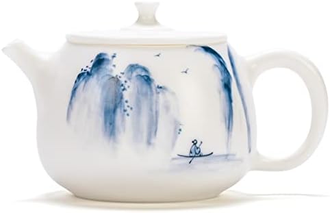 Liuzh bijeli porculan čajnik za domaćinstvo ručno oslikano pojedinačni lonac kineski kung furamički čajnik čaja