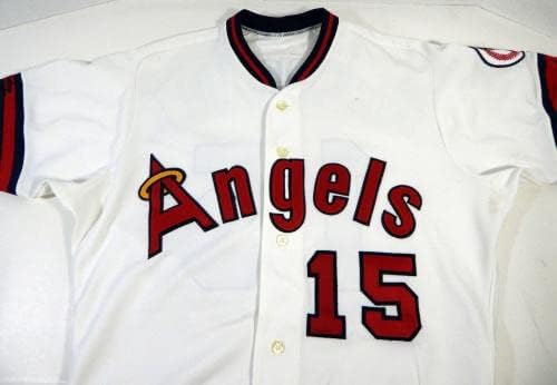 1991 Kalifornija Angels Kirk McCaskill 15 Igra Polovni bijeli dres 09 - Igra Polovni MLB dresovi