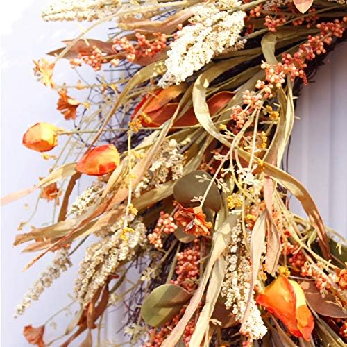Uxzdx cujux jeseni vijenac elegantno uređenje doma živopisnim umjetnim jesenskim vijencem sa žutim lišćem