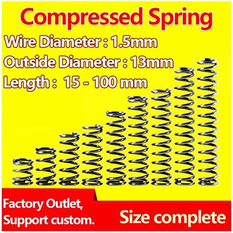 Zamijenite rezervnu oprugu Mehanička kompresija Spring Spring Spring Žica Prečnik 1,5 mm / Vanjski promjer