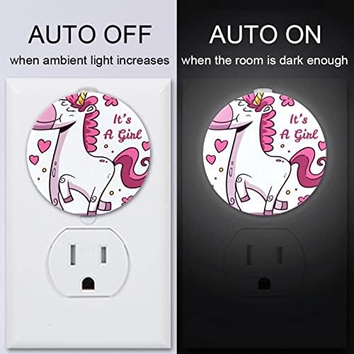 2 paket Plug-in Nightlight LED noćno svjetlo sa senzorom sumraka do zore za dječiju sobu, rasadnik,