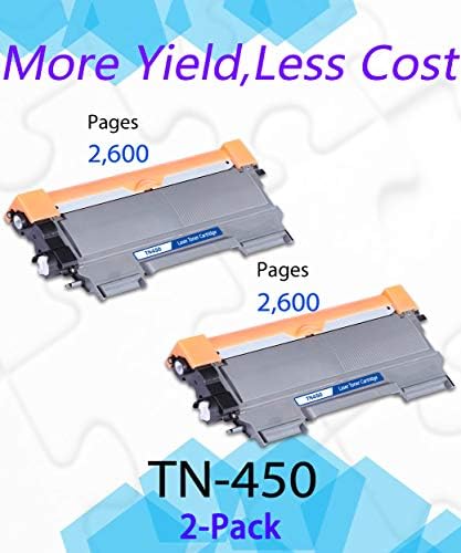 2-paket kompatibilan Tn450 TN-450 Toner kertridž TN-420 koristi se za Brother DCP-7060d DCP-7065DN HL-2220 HL-2270DW HL-2240d Mfc7360n štampač, od EasyPrint