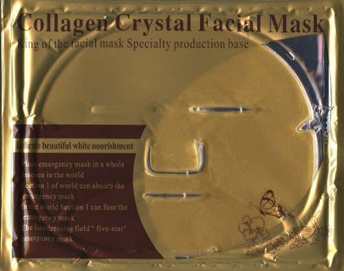 Luksuzna 24k Nano zlatna kolagenska Kristalna Maska za lice 5 pakovanja