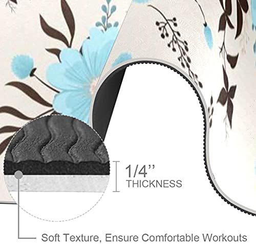 Siebzeh Retro Flowers Premium Thick Yoga Mat Eco Friendly Rubber Health & amp; fitnes Non Slip Mat