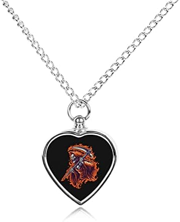 Grim Reaper ogrlica za kućne ljubimce za pse mačke pepeo Memorijalni privjesak za uspomenu nakit za muškarce