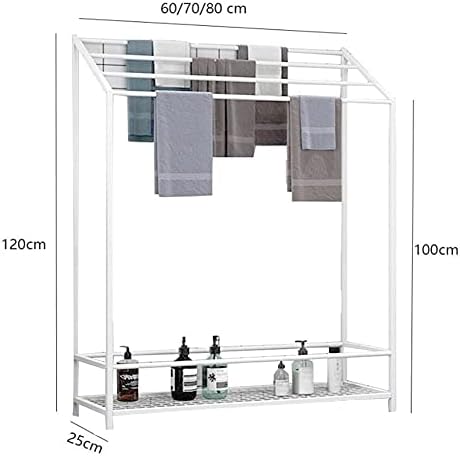 -Plavo balkon kupaonica Samostojeći ručnik sa policama za skladištenje, stalak za ručnike za ručnik za podlozi