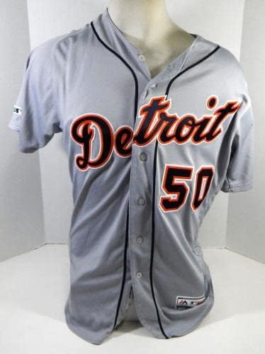 2019 Detroit Tigers Reed Garrett 50 Igra Polovna siva Jersey MLB 150 Patch 46 40 - Igra Polovni