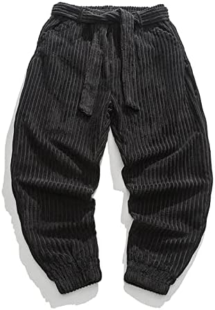 Muške zbojene hlače Muške zimske pune plišane labave pantalone sa pantalonama na remen