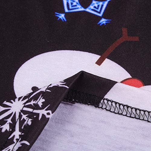 Ženski božićni snjegović otvoreni prednji dugi rukav labav dugi cvjetni kaput kardiganski kaput kardigan pad