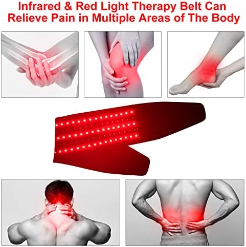 Crveni svjetlosni uređaji za reljenje za tijelo za tijelo, 660nm i 850nm u blizini infracrvenih uređaja za svjetlosne terapije Nosivi omot za mišiće zglobova u struku.
