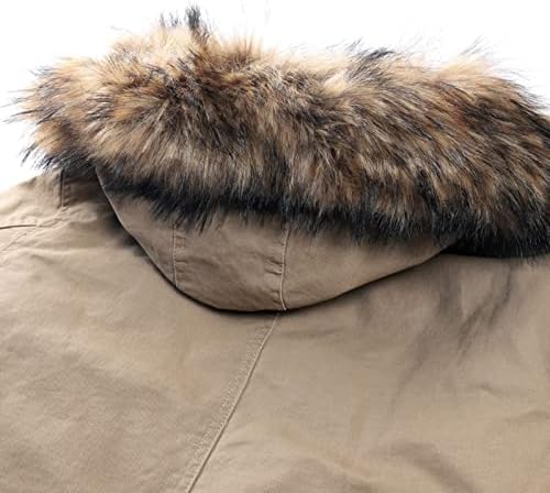 Muški kaputinski kaput prevelirani zagrijani struk za struk srednjeg duljine pune boje debeli pamučni zimski