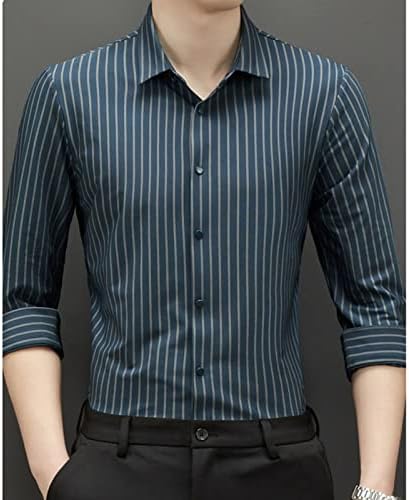 Sile za ledene sile za muškarce Stripe majica Poslovni bešavni kaput ne gvožđe dizajner majica Formalni