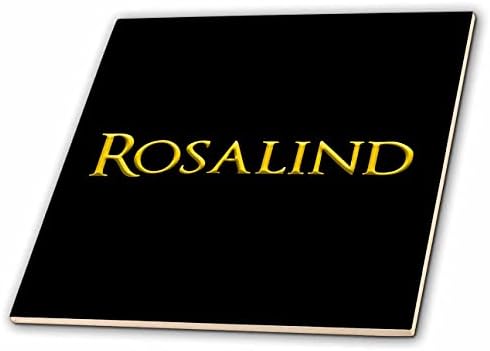 3drose Rosalind popularna žena ime u Americi. Žuto na crnom poklon-pločice