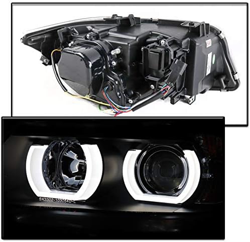 ZMAUTOPARTS Halo projektor Crni farovi farovi za 2006-2008 BMW serije 3 E90 sa 4 vrata
