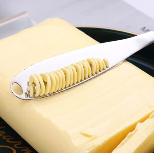 Butter Spreader Knife Curler Slicer Shave nehrđajući čelik 3-u-1 Kuhinjski uređaji-uvijte svoj puter s lakoćom