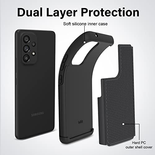 za Samsung Galaxy A53 5G slučaj: dvoslojna zaštita za teške uslove rada-čvrst protivklizni poklopac